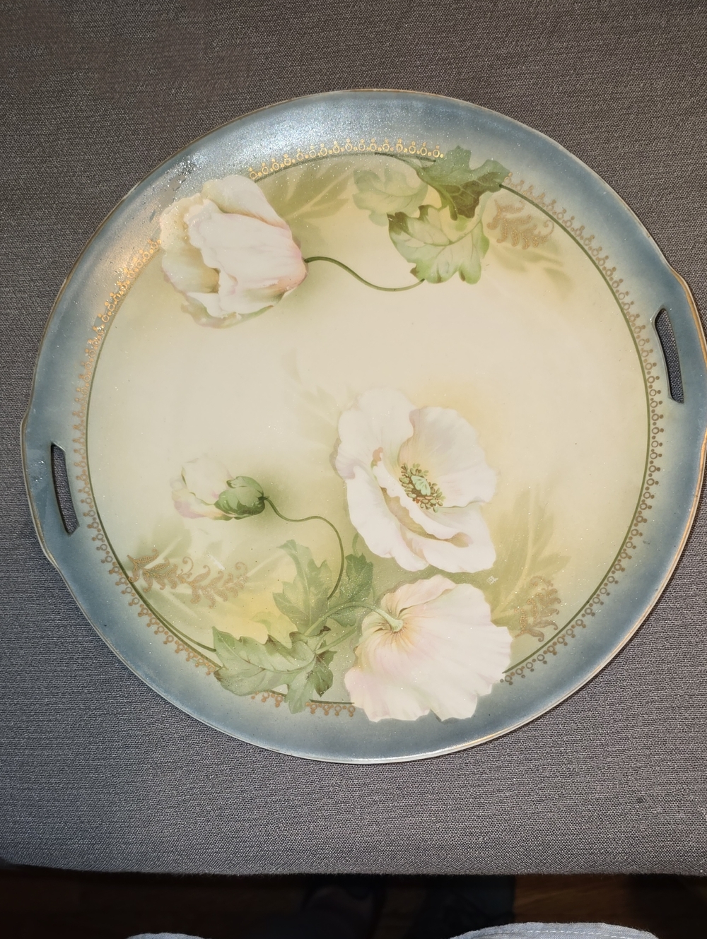 Hand Painted Poppy Porcelain Dish